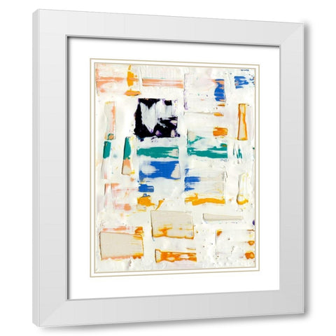 Basket Weave I White Modern Wood Framed Art Print with Double Matting by Ludwig, Alicia