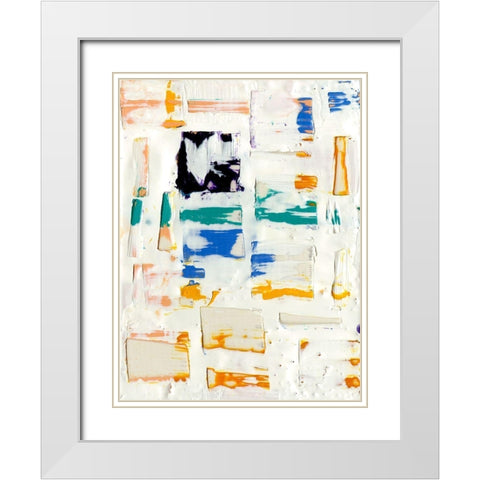Basket Weave I White Modern Wood Framed Art Print with Double Matting by Ludwig, Alicia