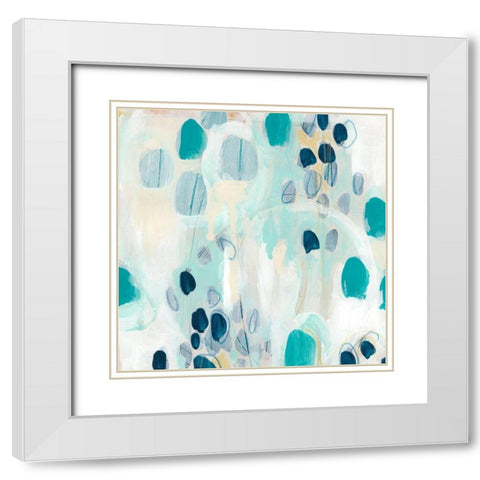 Sky Pebbles III White Modern Wood Framed Art Print with Double Matting by Vess, June Erica
