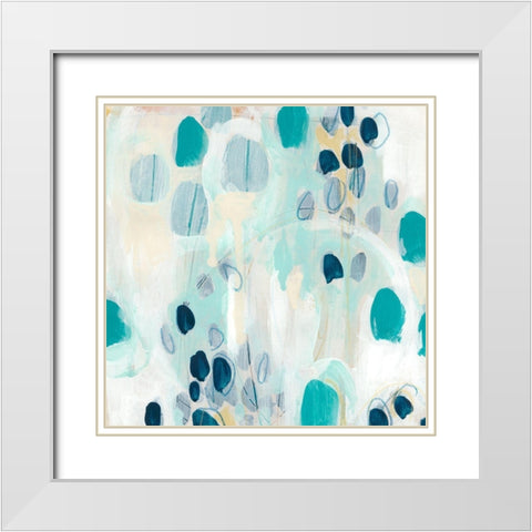 Sky Pebbles III White Modern Wood Framed Art Print with Double Matting by Vess, June Erica