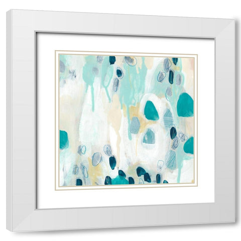 Sky Pebbles IV White Modern Wood Framed Art Print with Double Matting by Vess, June Erica