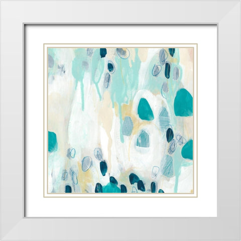 Sky Pebbles IV White Modern Wood Framed Art Print with Double Matting by Vess, June Erica
