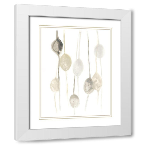 Legume II White Modern Wood Framed Art Print with Double Matting by Vess, June Erica