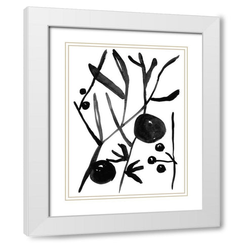 Graze I White Modern Wood Framed Art Print with Double Matting by Zarris, Chariklia