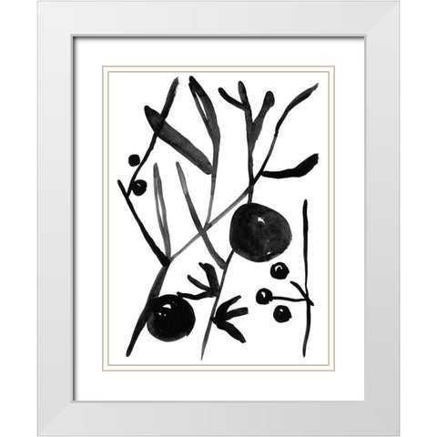 Graze I White Modern Wood Framed Art Print with Double Matting by Zarris, Chariklia