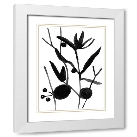 Graze II White Modern Wood Framed Art Print with Double Matting by Zarris, Chariklia