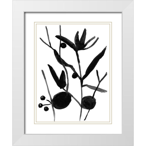 Graze II White Modern Wood Framed Art Print with Double Matting by Zarris, Chariklia