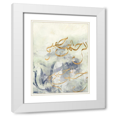 Arabic Encaustic IV White Modern Wood Framed Art Print with Double Matting by Goldberger, Jennifer