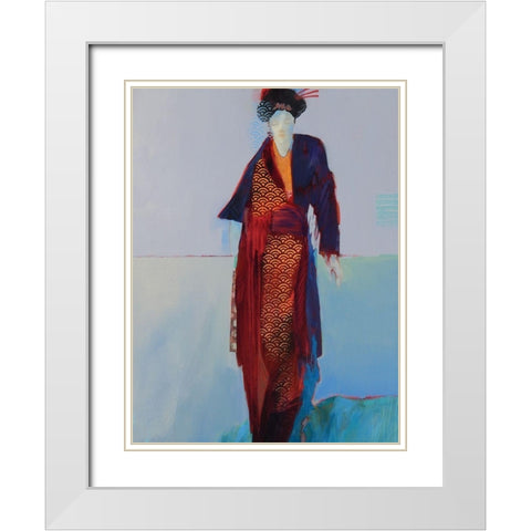Timeless Moment II White Modern Wood Framed Art Print with Double Matting by Foregard, Larry