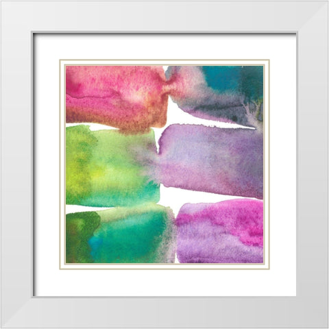 Tectonic III White Modern Wood Framed Art Print with Double Matting by Zarris, Chariklia