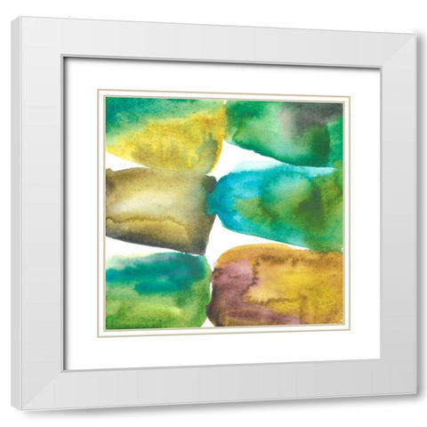 Tectonic IV White Modern Wood Framed Art Print with Double Matting by Zarris, Chariklia