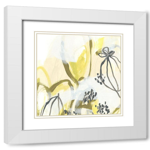Podular II White Modern Wood Framed Art Print with Double Matting by Vess, June Erica