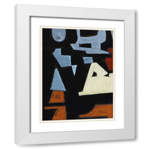 Segovia I White Modern Wood Framed Art Print with Double Matting by Delamater, Rob