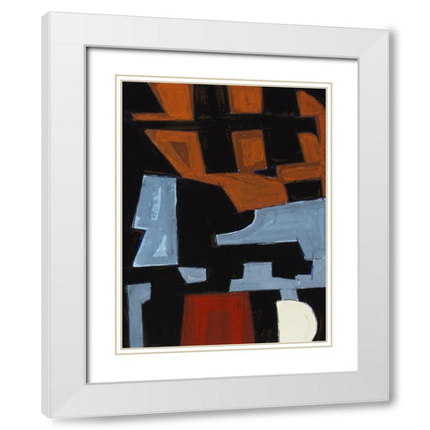 Segovia II White Modern Wood Framed Art Print with Double Matting by Delamater, Rob