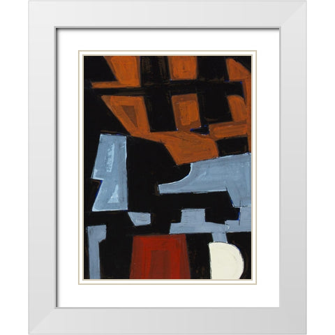 Segovia II White Modern Wood Framed Art Print with Double Matting by Delamater, Rob
