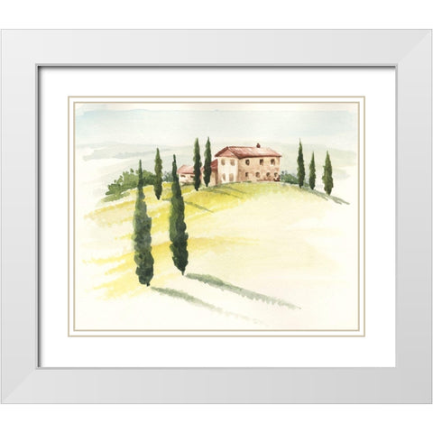 Tuscan Villa I White Modern Wood Framed Art Print with Double Matting by Parker, Jennifer Paxton