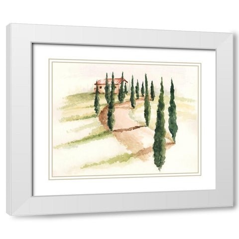 Tuscan Villa III White Modern Wood Framed Art Print with Double Matting by Parker, Jennifer Paxton