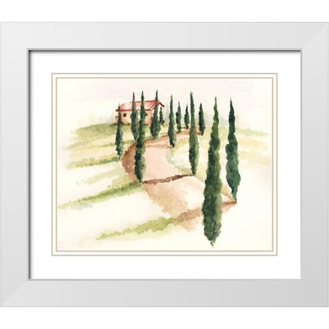 Tuscan Villa III White Modern Wood Framed Art Print with Double Matting by Parker, Jennifer Paxton