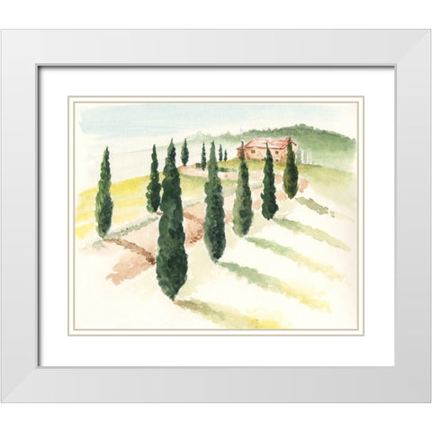 Tuscan Villa IV White Modern Wood Framed Art Print with Double Matting by Parker, Jennifer Paxton