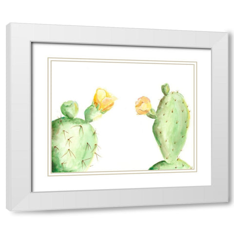 Spiny Desert Plants I White Modern Wood Framed Art Print with Double Matting by Moore, Regina