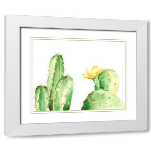 Spiny Desert Plants II White Modern Wood Framed Art Print with Double Matting by Moore, Regina