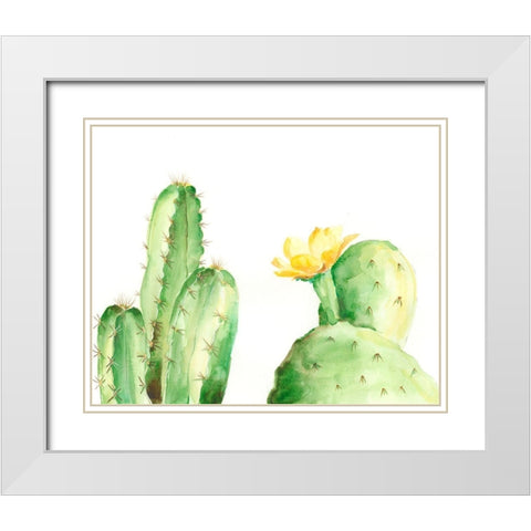Spiny Desert Plants II White Modern Wood Framed Art Print with Double Matting by Moore, Regina