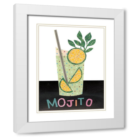 Mix Me a Drink I White Modern Wood Framed Art Print with Double Matting by Moore, Regina