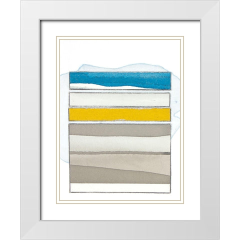 Pacific Horizon I White Modern Wood Framed Art Print with Double Matting by Delamater, Rob