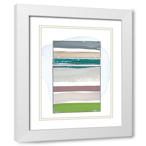 Pacific Horizon II White Modern Wood Framed Art Print with Double Matting by Delamater, Rob