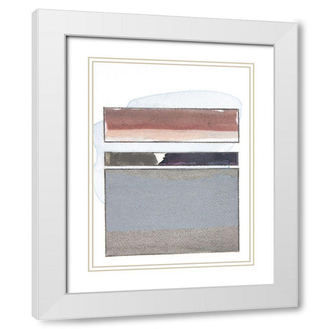 Pacific Horizon III White Modern Wood Framed Art Print with Double Matting by Delamater, Rob