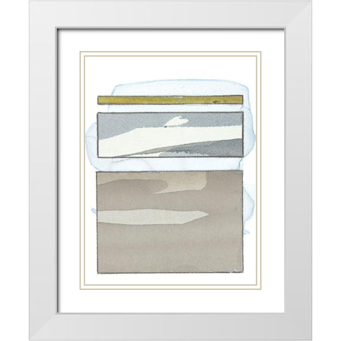 Pacific Horizon VII White Modern Wood Framed Art Print with Double Matting by Delamater, Rob