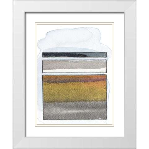 Pacific Horizon IX White Modern Wood Framed Art Print with Double Matting by Delamater, Rob