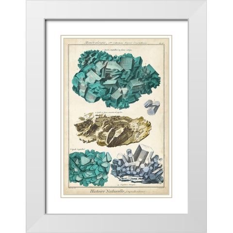 Mineralogie I White Modern Wood Framed Art Print with Double Matting by Vision Studio