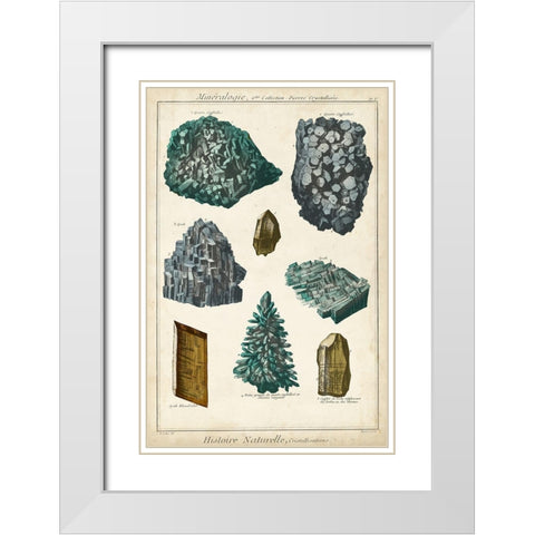 Mineralogie II White Modern Wood Framed Art Print with Double Matting by Vision Studio