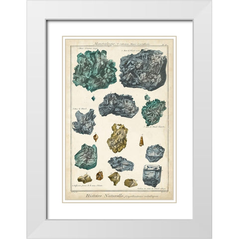 Mineralogie IV White Modern Wood Framed Art Print with Double Matting by Vision Studio