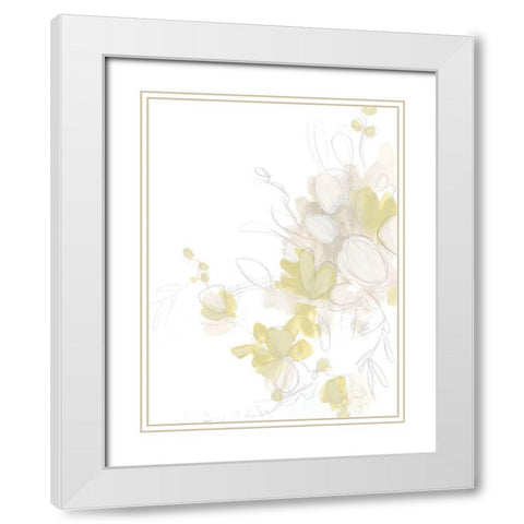 Viridis II White Modern Wood Framed Art Print with Double Matting by Vess, June Erica