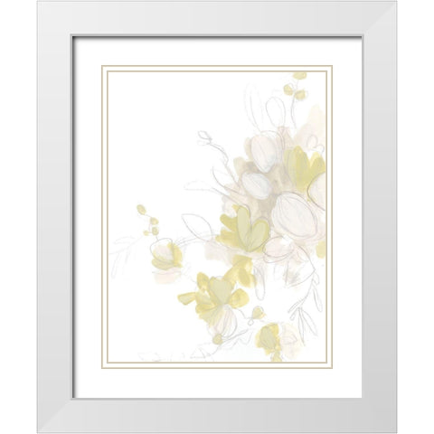 Viridis II White Modern Wood Framed Art Print with Double Matting by Vess, June Erica