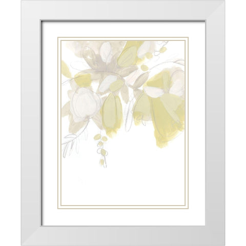 Viridis III White Modern Wood Framed Art Print with Double Matting by Vess, June Erica