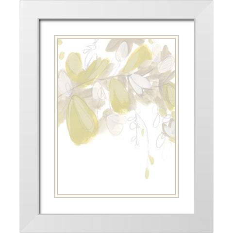 Viridis IV White Modern Wood Framed Art Print with Double Matting by Vess, June Erica