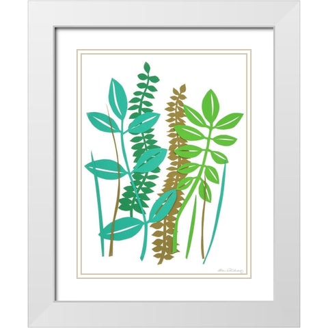 Hedge Row II White Modern Wood Framed Art Print with Double Matting by Ludwig, Alicia