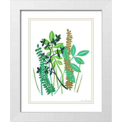 Hedge Row III White Modern Wood Framed Art Print with Double Matting by Ludwig, Alicia