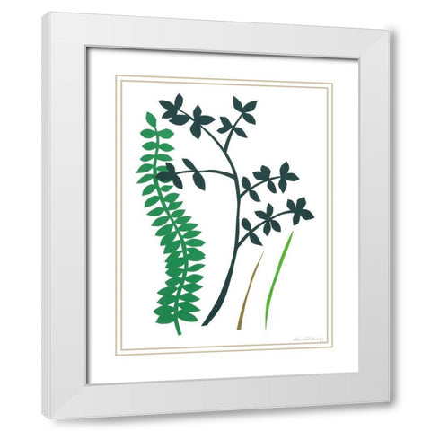 Hedge Row IV White Modern Wood Framed Art Print with Double Matting by Ludwig, Alicia
