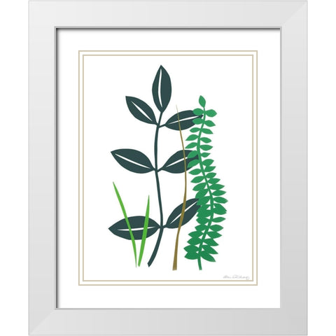 Hedge Row V White Modern Wood Framed Art Print with Double Matting by Ludwig, Alicia