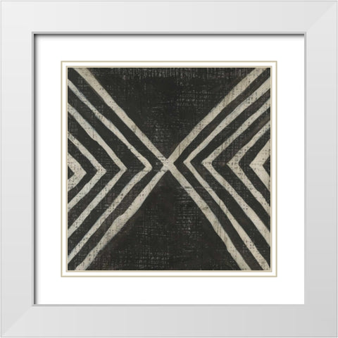 Stone I White Modern Wood Framed Art Print with Double Matting by Zarris, Chariklia