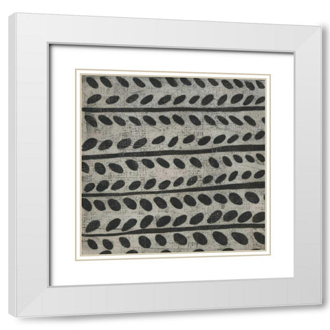 Stone II White Modern Wood Framed Art Print with Double Matting by Zarris, Chariklia