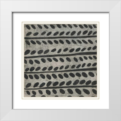 Stone II White Modern Wood Framed Art Print with Double Matting by Zarris, Chariklia