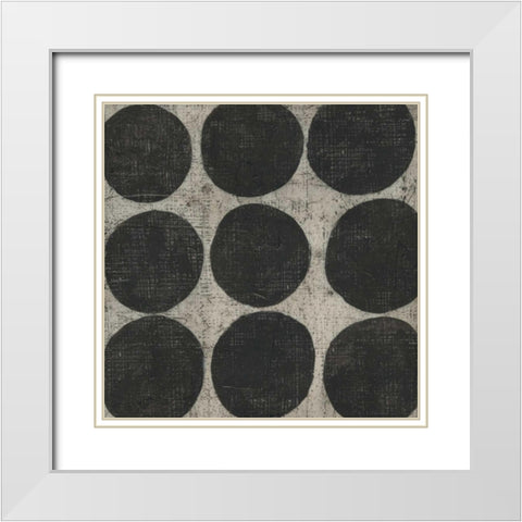 Stone III White Modern Wood Framed Art Print with Double Matting by Zarris, Chariklia
