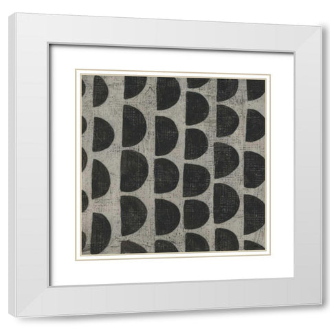 Stone V White Modern Wood Framed Art Print with Double Matting by Zarris, Chariklia