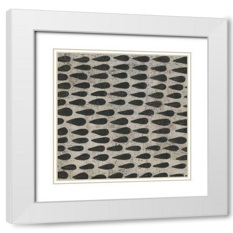 Stone VI White Modern Wood Framed Art Print with Double Matting by Zarris, Chariklia