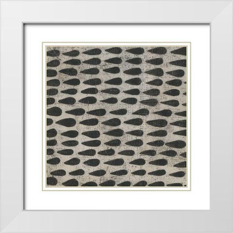 Stone VI White Modern Wood Framed Art Print with Double Matting by Zarris, Chariklia